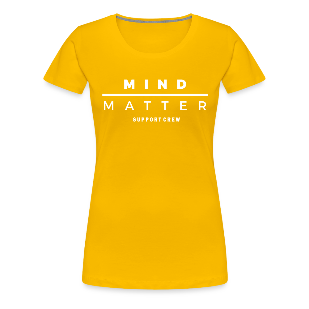 MM Support Crew- Women’s Premium T-Shirt - sun yellow