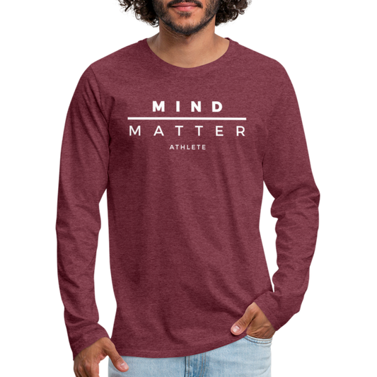 MM Athlete- Men's Premium Long Sleeve T-Shirt - heather burgundy