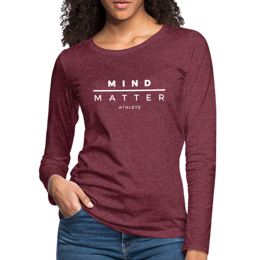 MM Athlete- Women's Premium Long Sleeve T-Shirt - heather burgundy