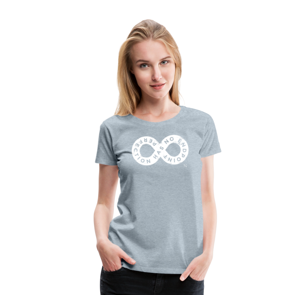 Perfection Has No Endpoint- Women’s Premium T-Shirt - heather ice blue