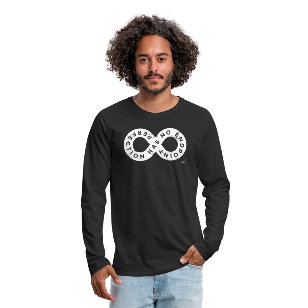 Perfection Has No Endpoint- Men's Premium Long Sleeve T-Shirt - black