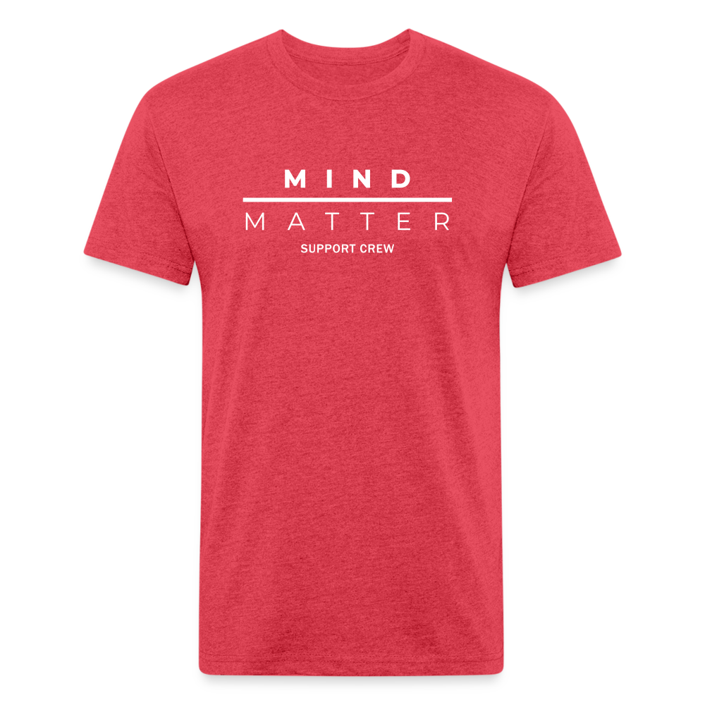 MM Support Crew - Fitted Cotton/Poly T-Shirt by Next Level - heather red