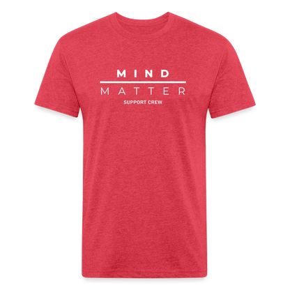 MM Support Crew - Fitted Cotton/Poly T-Shirt by Next Level - heather red