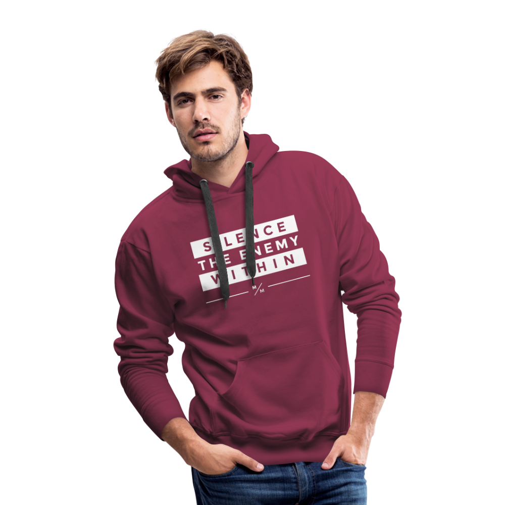 Silence the Enemy- Men’s Premium Hoodie - burgundy