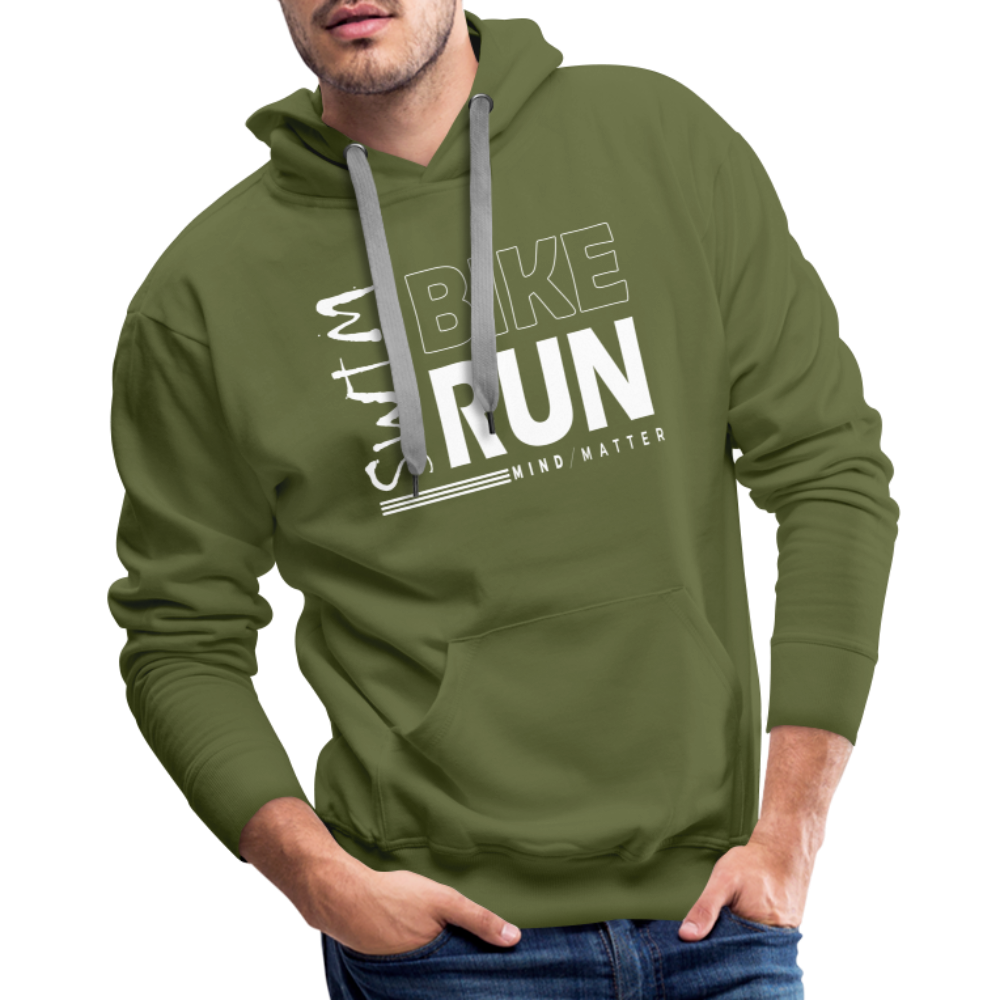 Swim-Bike-Run- Men’s Premium Hoodie - olive green