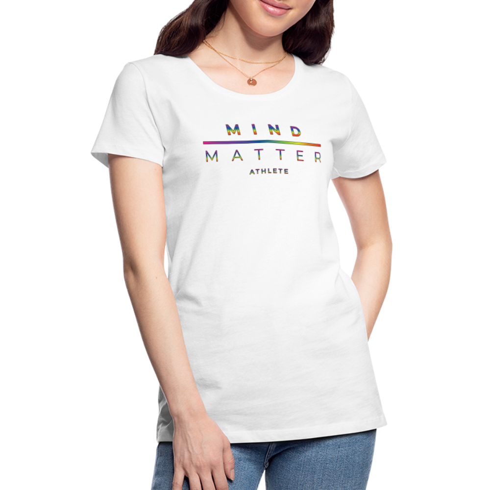 MM Athlete Rainbow- Women’s Premium T-Shirt - white