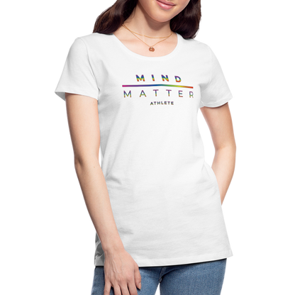 MM Athlete Rainbow- Women’s Premium T-Shirt - white