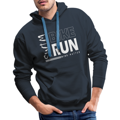 Swim-Bike-Run- Men’s Premium Hoodie - navy