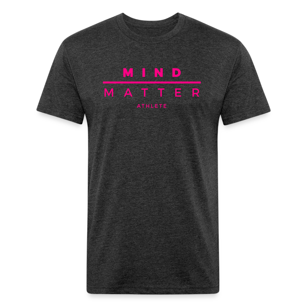 MM Neon- Fitted Cotton/Poly T-Shirt by Next Level - heather black