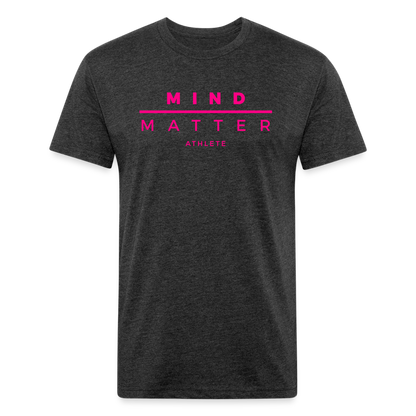 MM Neon- Fitted Cotton/Poly T-Shirt by Next Level - heather black