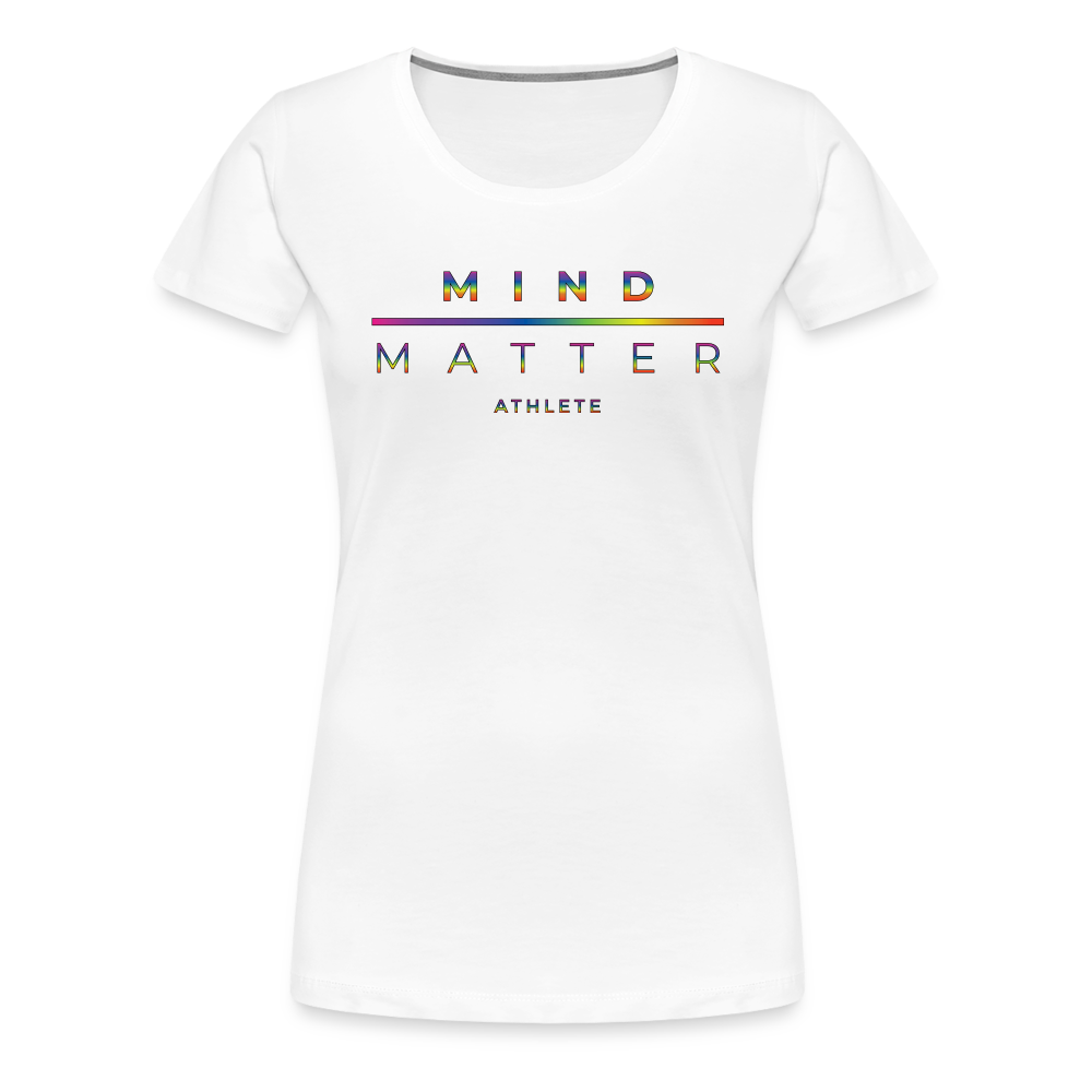 MM Athlete Rainbow- Women’s Premium T-Shirt - white