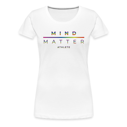 MM Athlete Rainbow- Women’s Premium T-Shirt - white