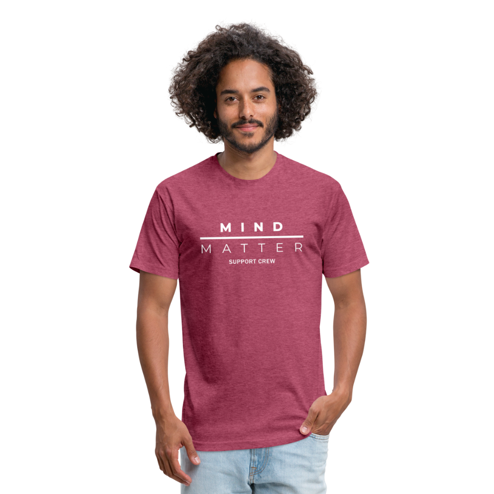 MM Support Crew - Fitted Cotton/Poly T-Shirt by Next Level - heather burgundy