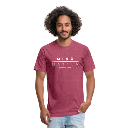 MM Support Crew - Fitted Cotton/Poly T-Shirt by Next Level - heather burgundy