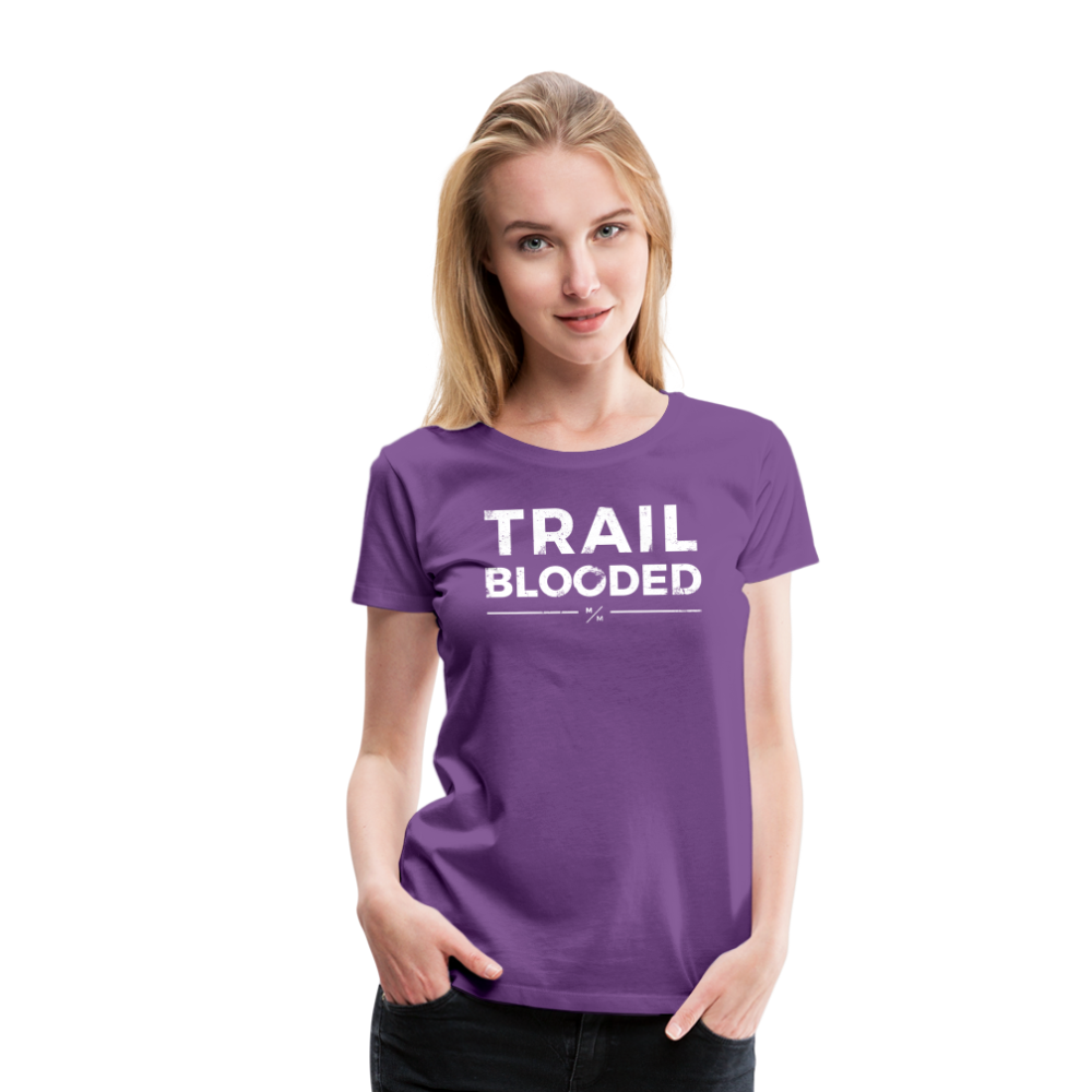 Trail Blooded- Women’s Premium T-Shirt - purple