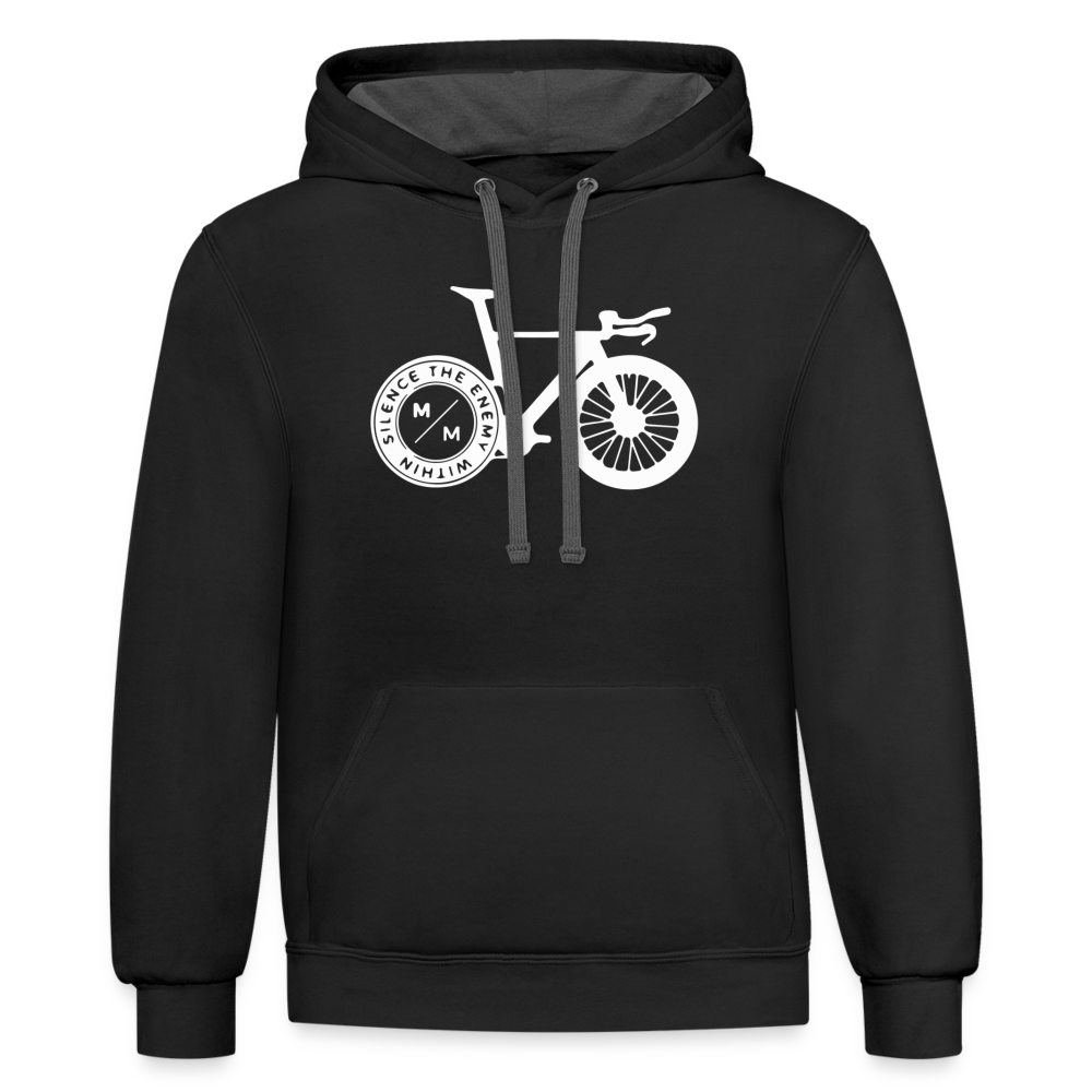 STEW TT Bike- Unisex Contrast Hoodie - black/asphalt