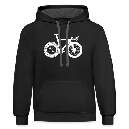 STEW TT Bike- Unisex Contrast Hoodie - black/asphalt