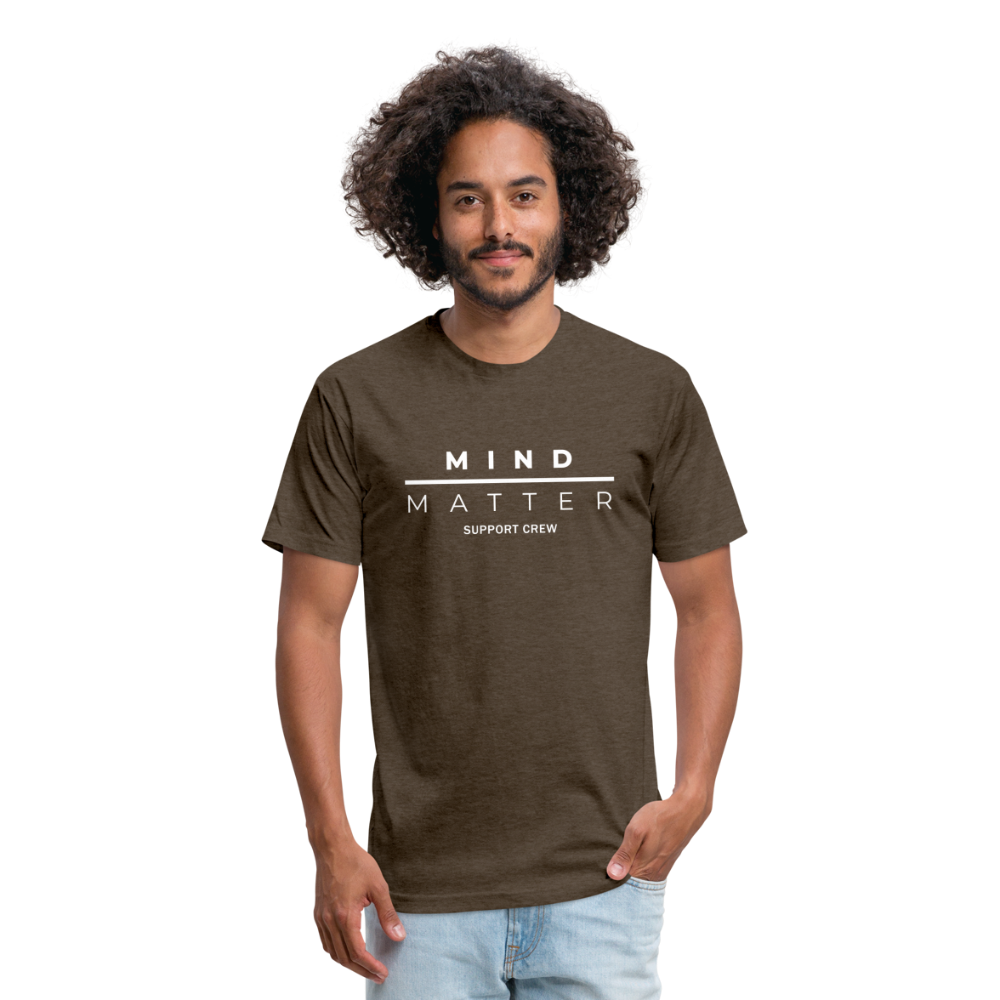 MM Support Crew - Fitted Cotton/Poly T-Shirt by Next Level - heather espresso