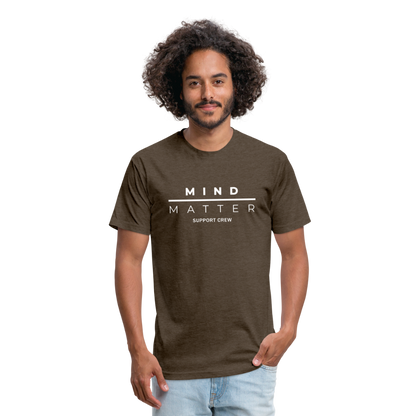 MM Support Crew - Fitted Cotton/Poly T-Shirt by Next Level - heather espresso