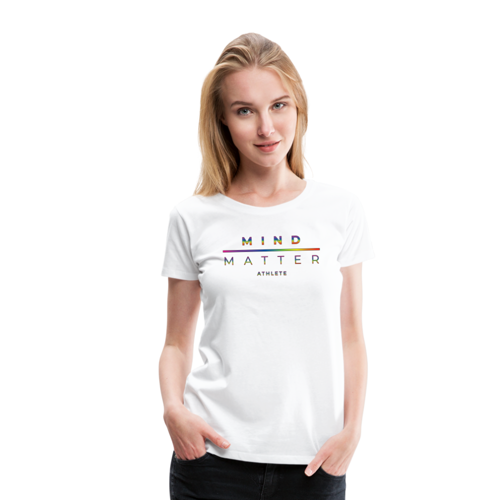 MM Athlete Rainbow- Women’s Premium T-Shirt - white