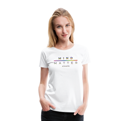 MM Athlete Rainbow- Women’s Premium T-Shirt - white