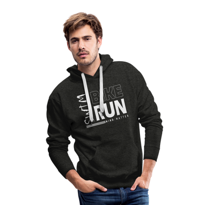 Swim-Bike-Run- Men’s Premium Hoodie - charcoal grey