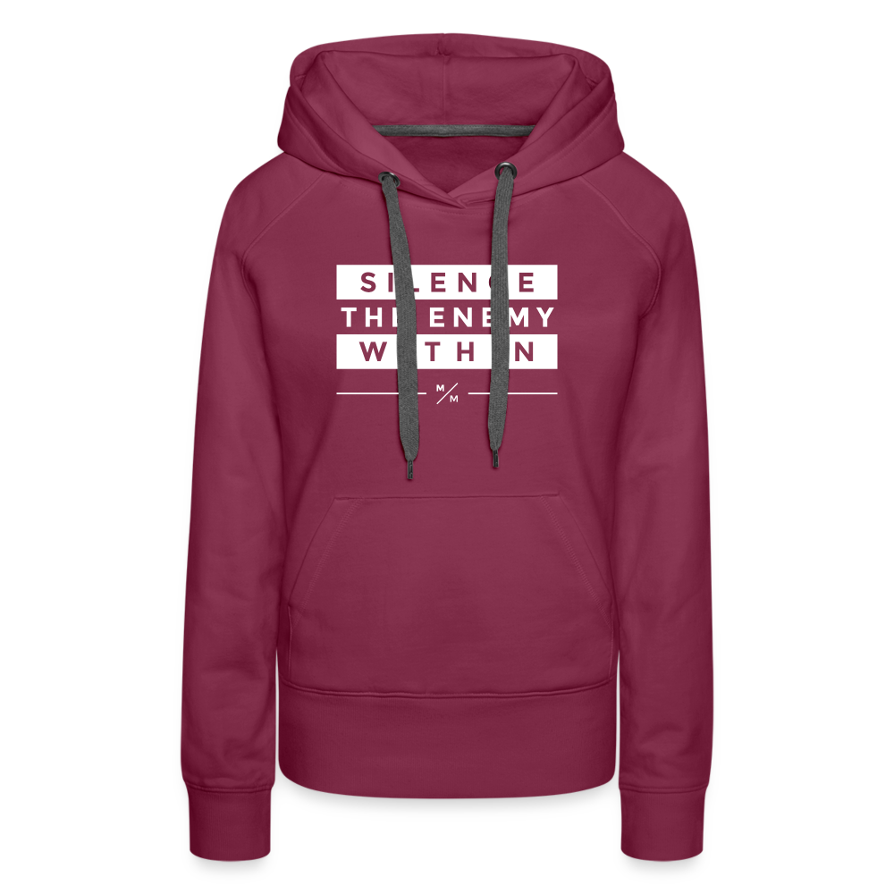 Silence The Enemy- Women’s Premium Hoodie - burgundy