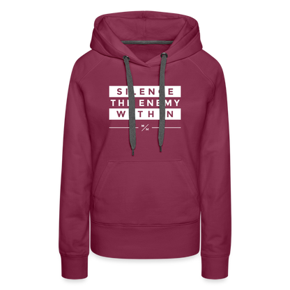 Silence The Enemy- Women’s Premium Hoodie - burgundy