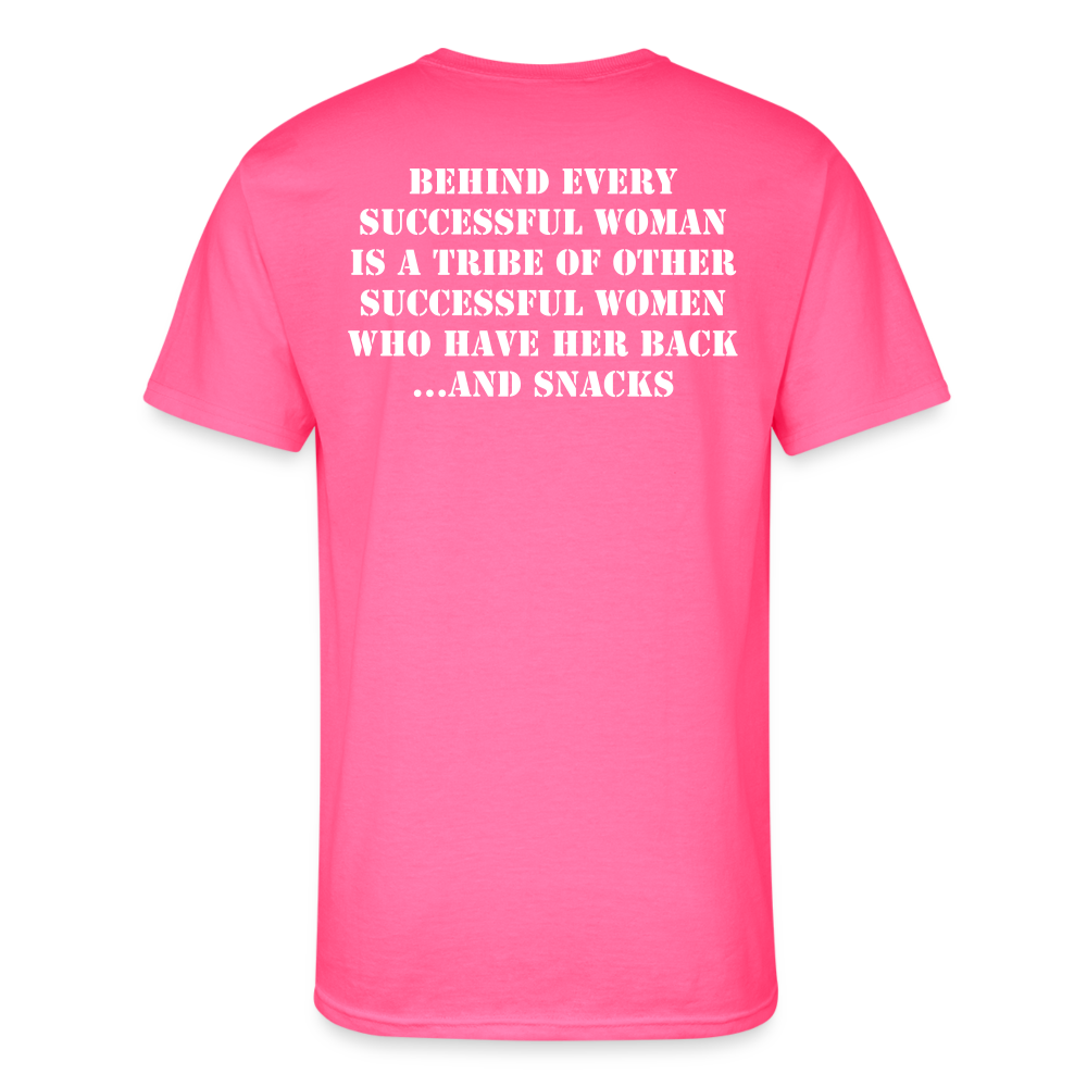 East TN Hype Squad- Men’s 50/50 Moisture wick T-Shirt - neon pink