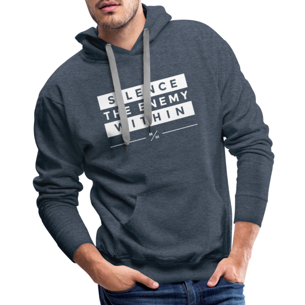 Silence the Enemy- Men’s Premium Hoodie - heather denim