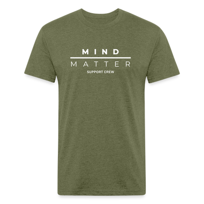 MM Support Crew - Fitted Cotton/Poly T-Shirt by Next Level - heather military green