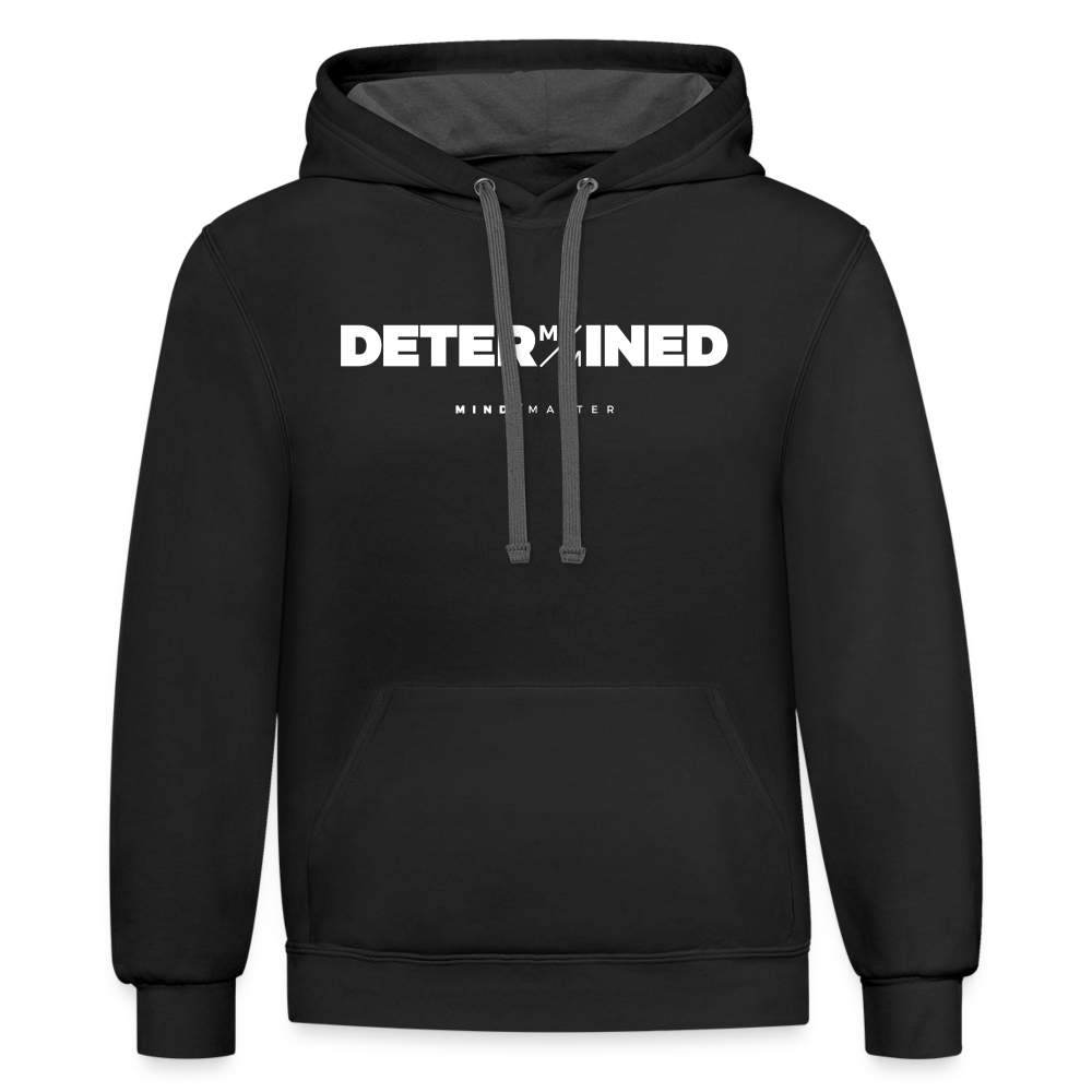 Determined MM- Unisex Contrast Hoodie - black/asphalt