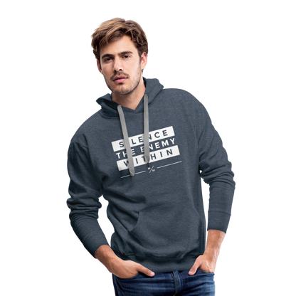 Silence the Enemy- Men’s Premium Hoodie - heather denim