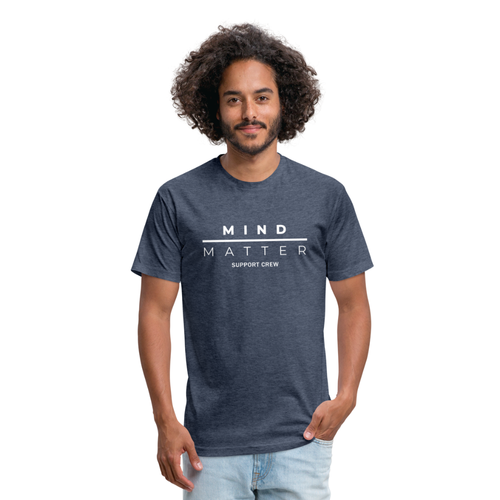 MM Support Crew - Fitted Cotton/Poly T-Shirt by Next Level - heather navy