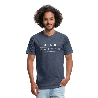 MM Support Crew - Fitted Cotton/Poly T-Shirt by Next Level - heather navy