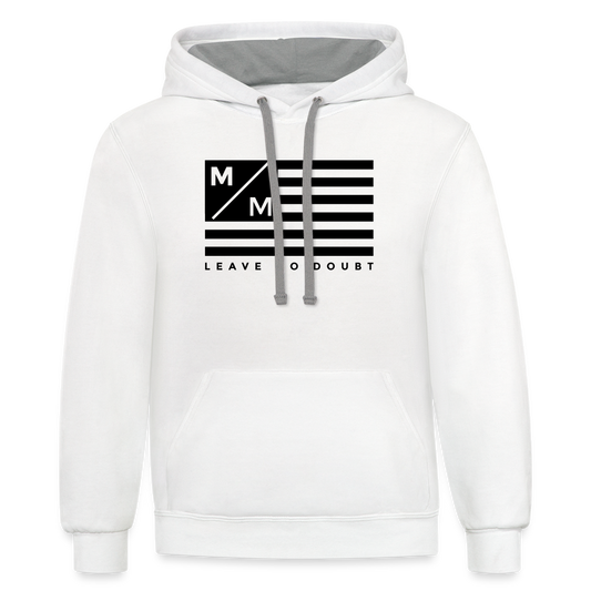 MM Flag LND- Unisex Contrast Hoodie FP - white/gray