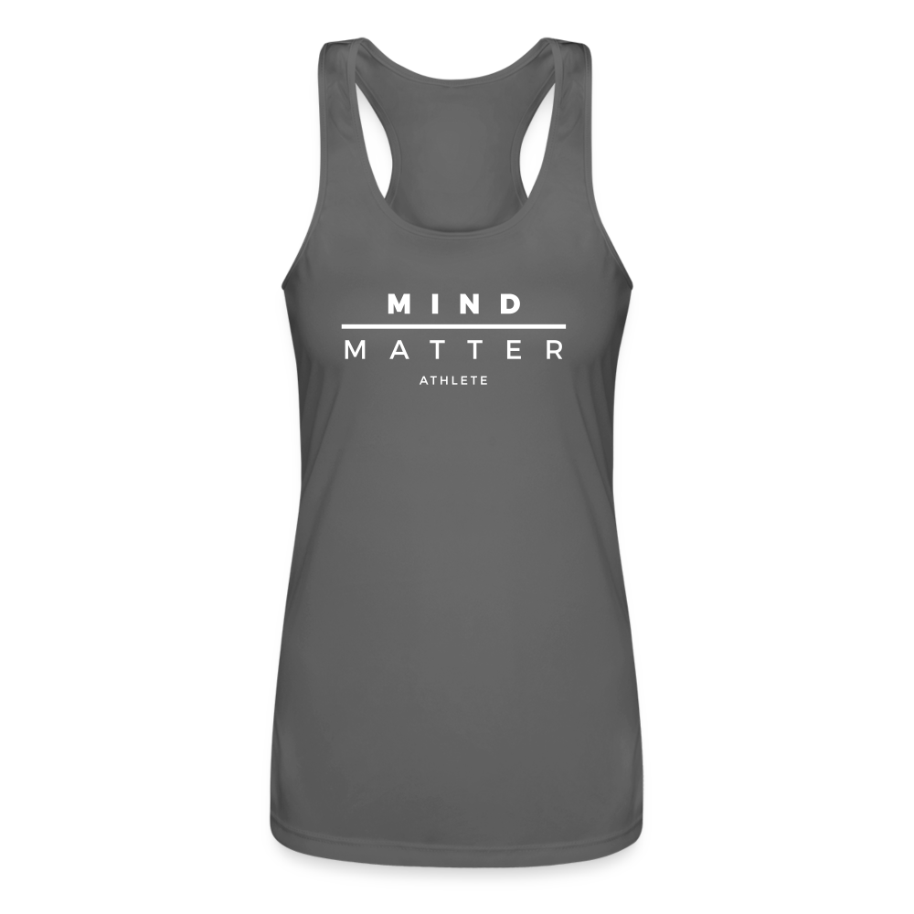 MM Athlete W- Women’s Performance Racerback Tank Top - charcoal