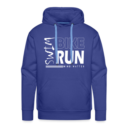 Swim-Bike-Run- Men’s Premium Hoodie - royal blue