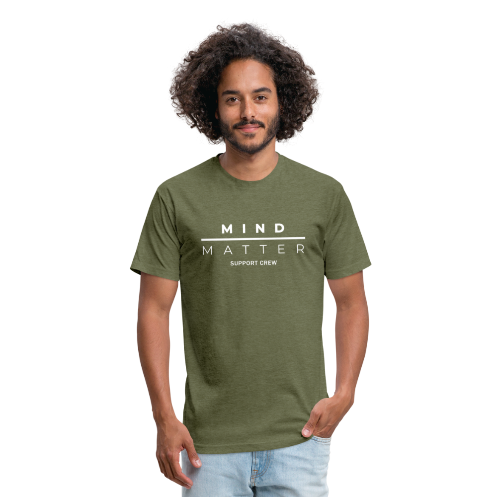 MM Support Crew - Fitted Cotton/Poly T-Shirt by Next Level - heather military green