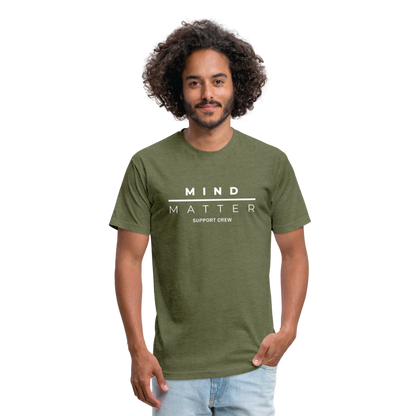 MM Support Crew - Fitted Cotton/Poly T-Shirt by Next Level - heather military green