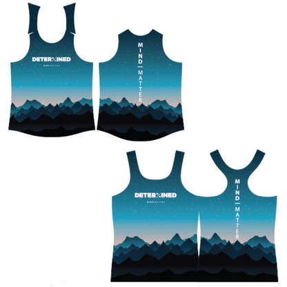 Determined Blue Mountains - Performance Running Singlet