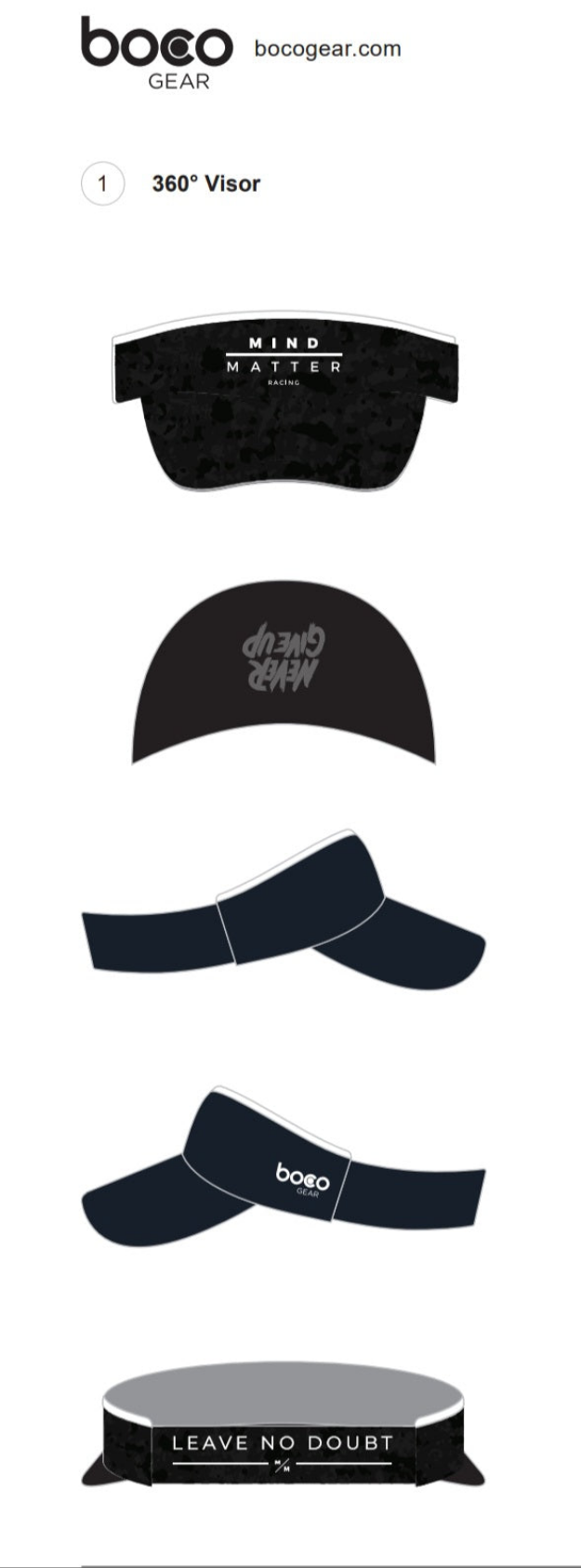 MM Racing - Black Paint Splash - BOCO Visor