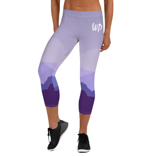 WP Purple Mountains- Capri Leggings