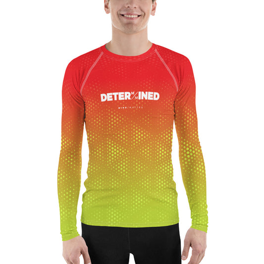 Red & Yellow Determined- Men's performance Long Sleeve