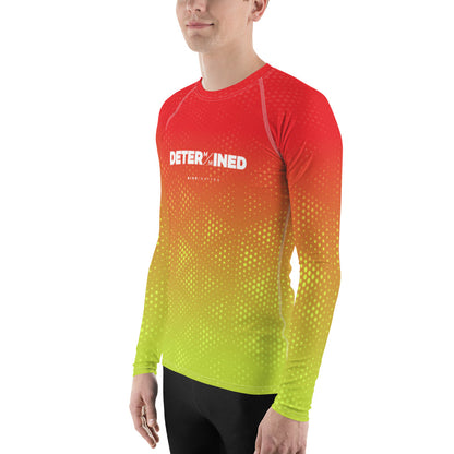 Red & Yellow Determined- Men's performance Long Sleeve