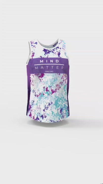 MM Racing - Purple Paint Splash - Run Singlet