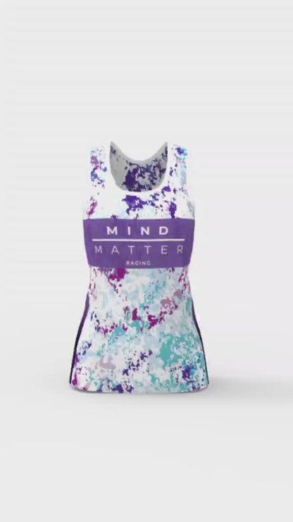 MM Racing - Purple Paint Splash - Run Singlet