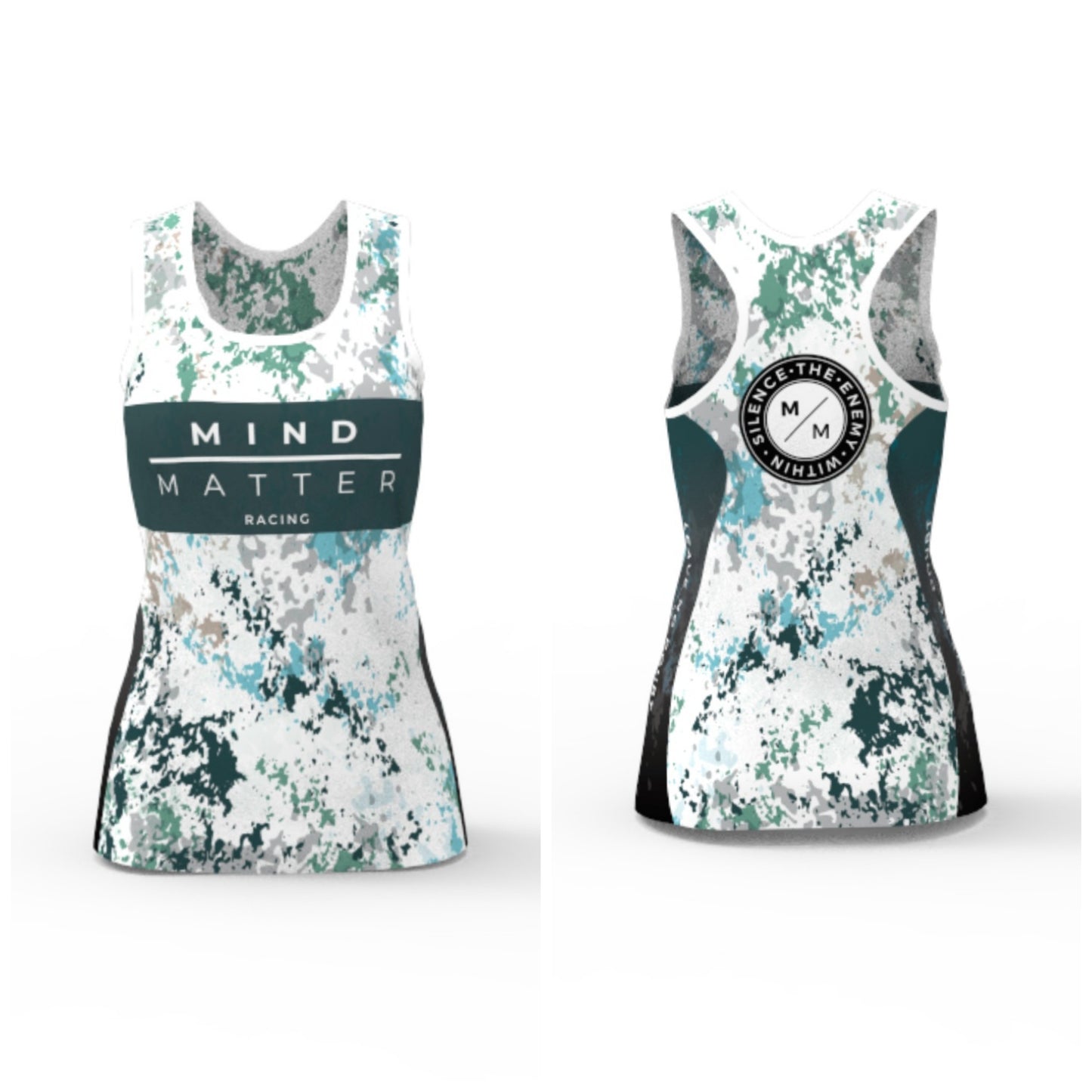 MM Racing - Green Paint Splash - Run Singlet