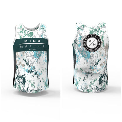 MM Racing - Green Paint Splash - Run Singlet