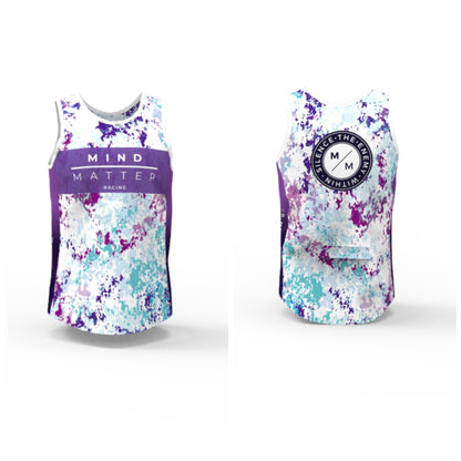 MM Racing - Purple Paint Splash - Run Singlet